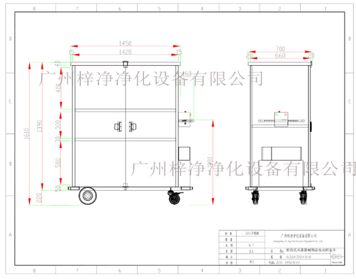 密閉式滅菌器械物品電動轉(zhuǎn)運車設(shè)計方案圖 密閉式滅菌器械物品電動轉(zhuǎn)運車設(shè)計方案圖